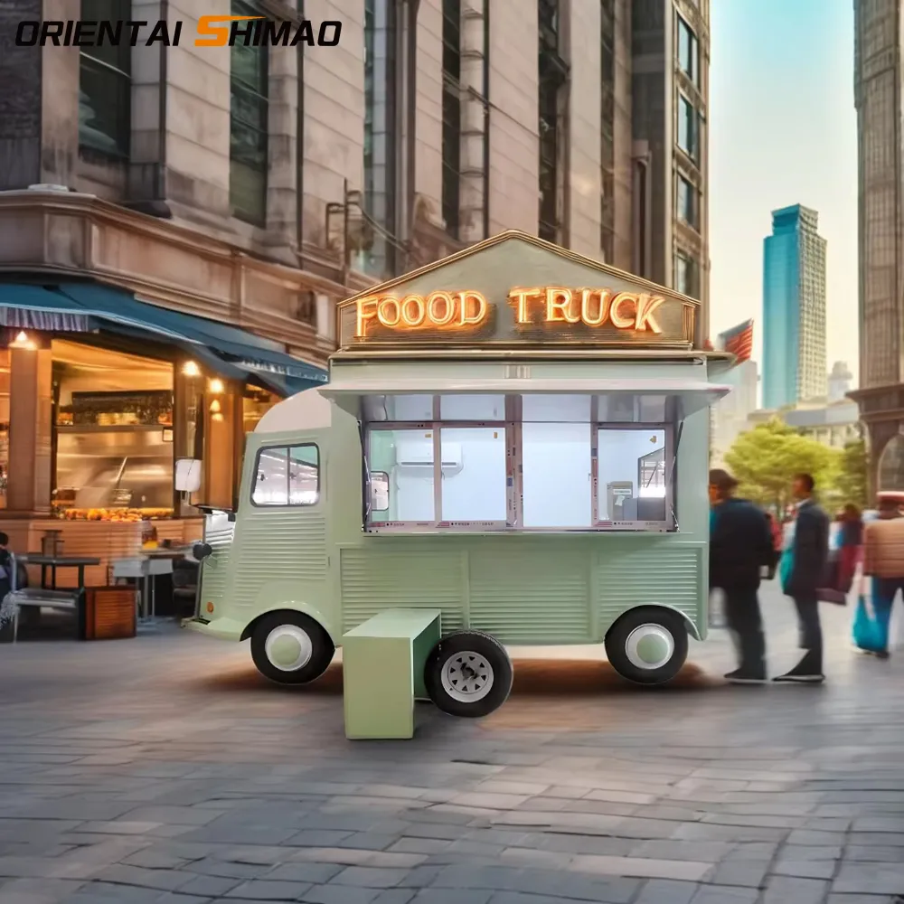 Čerstvý debut: světle zelená pizza food truck vede nový mobilní cateringový trend