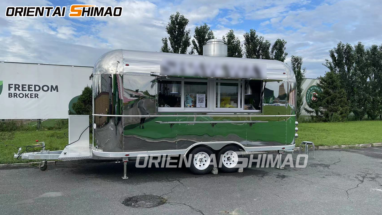 Sada nejnovějších obrázků food trucků z nerezové oceli