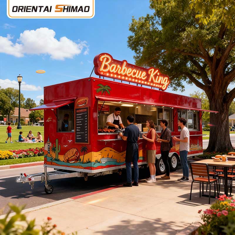 Vozík na kávu Mobilní přívěs na kávu Uzavřený elektrický vozík Restaurace Catering Food Trailer Business Food Truck