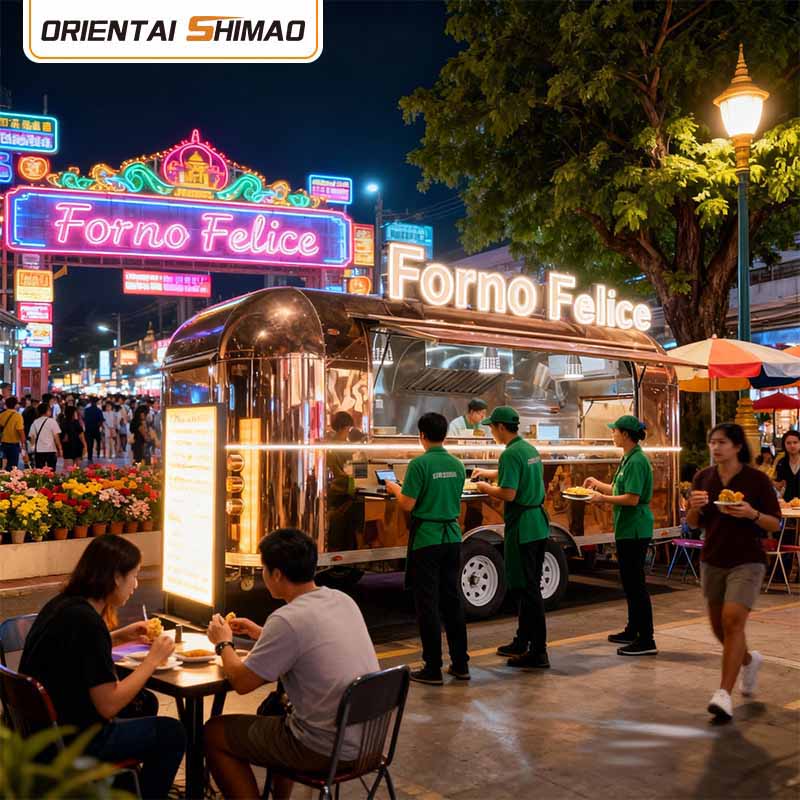 Vybavení náklaďáků na jídlo Komerční kuchyňské vybavení Catering Mobilní přívěs na jídlo Food Truck