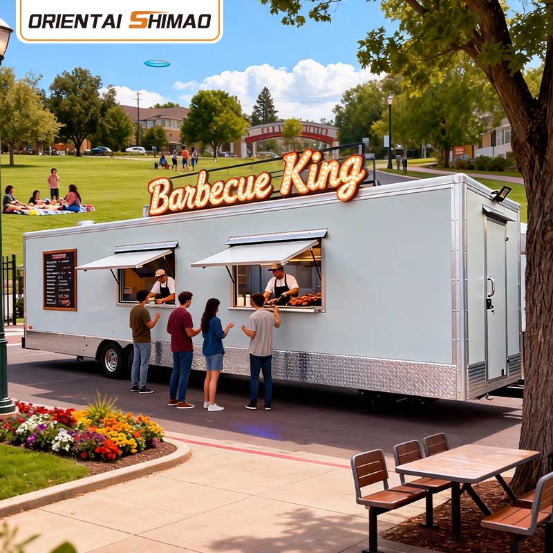 Zmrzlinový vozík Gelato Dezert Churros Mobilní Catering Food Trailer Street Service Food Truck