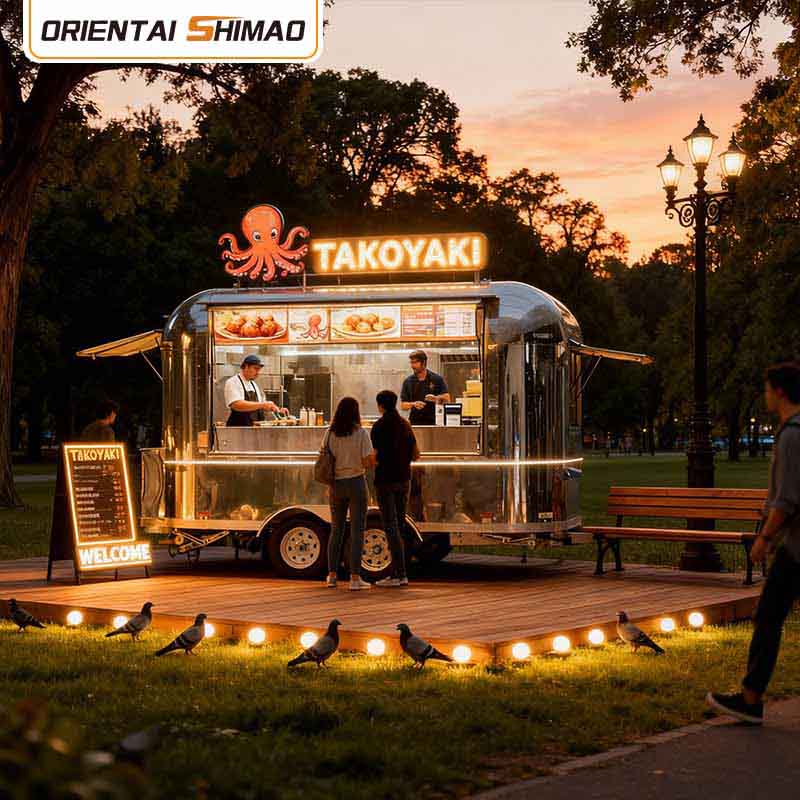 Přívěs na zmrzlinu Street Food Mobile Catering Přívěs na jídlo Food Truck